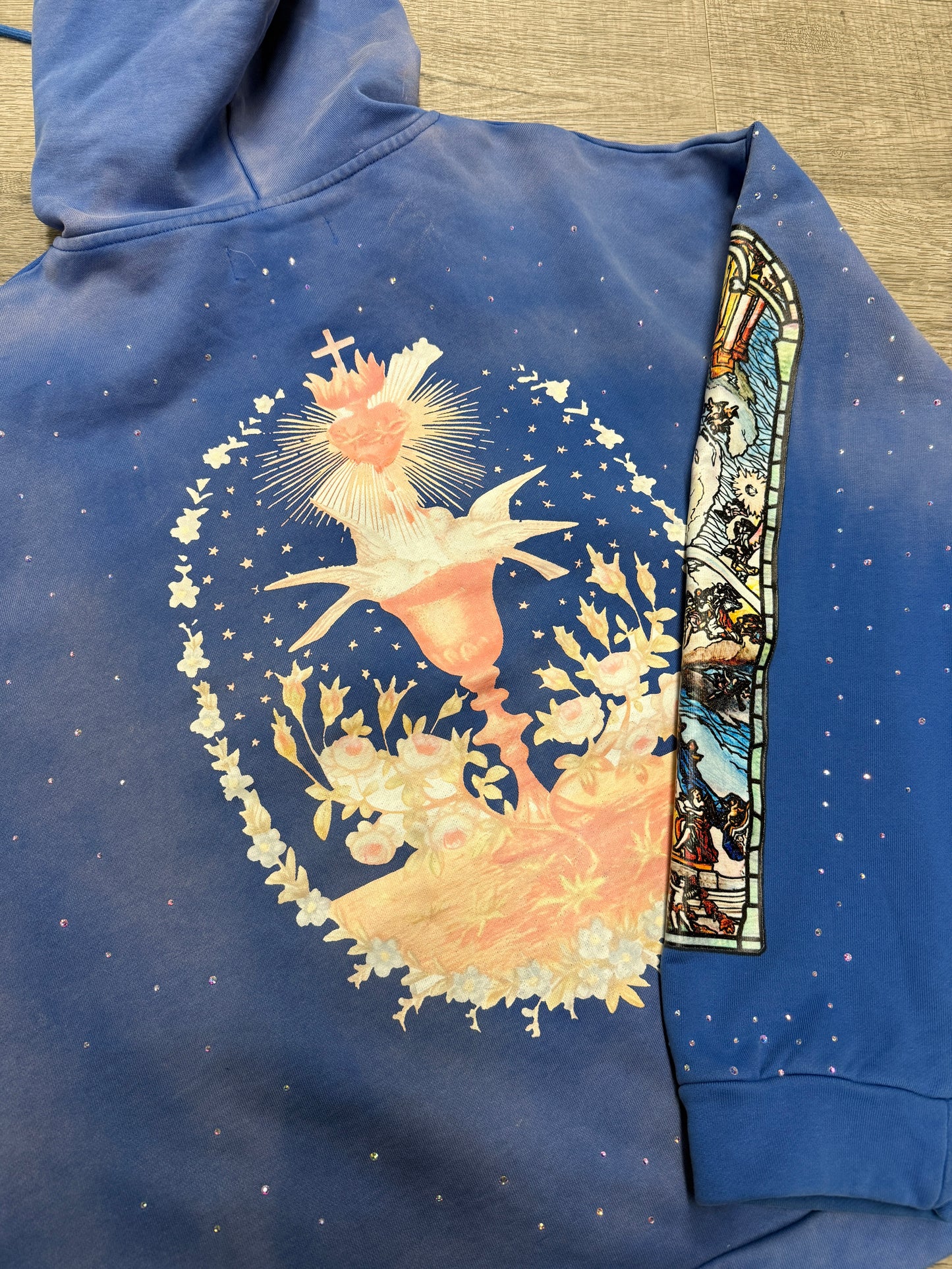 Who Decides War Hood Rhinestone Hood Blue