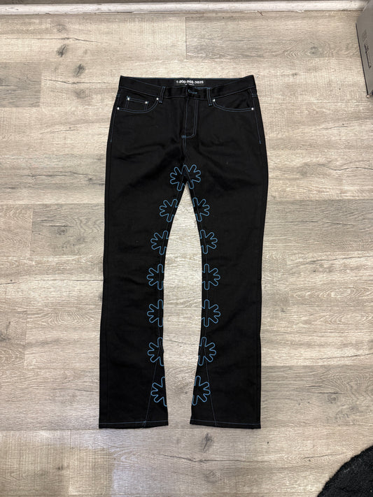 Lost Shadows Flare Jeans Black/Blue