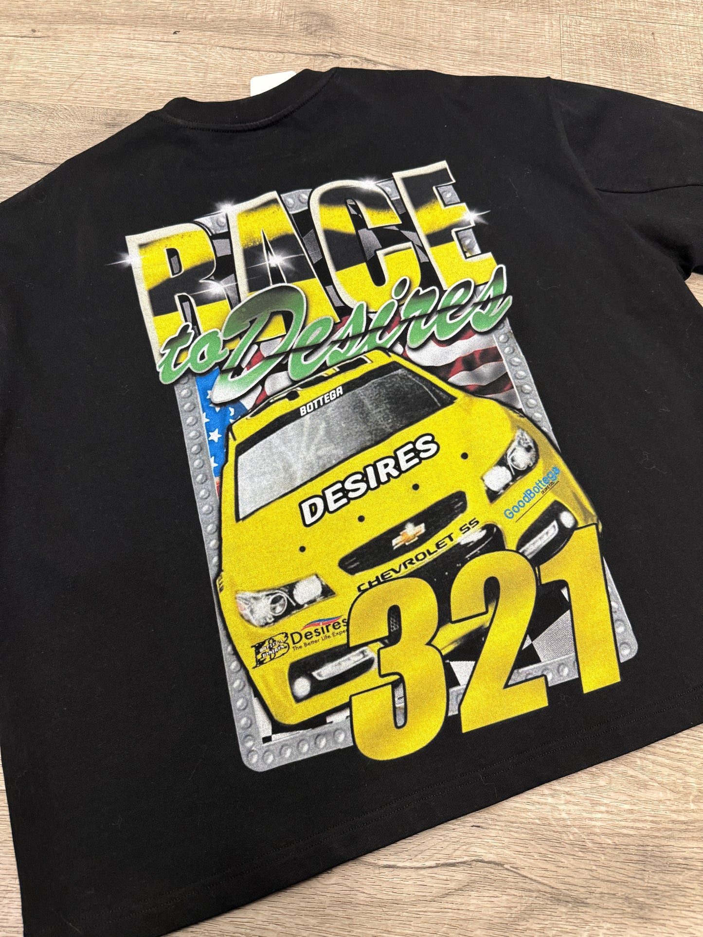 Bottega Desires Multi Logo Tee Black