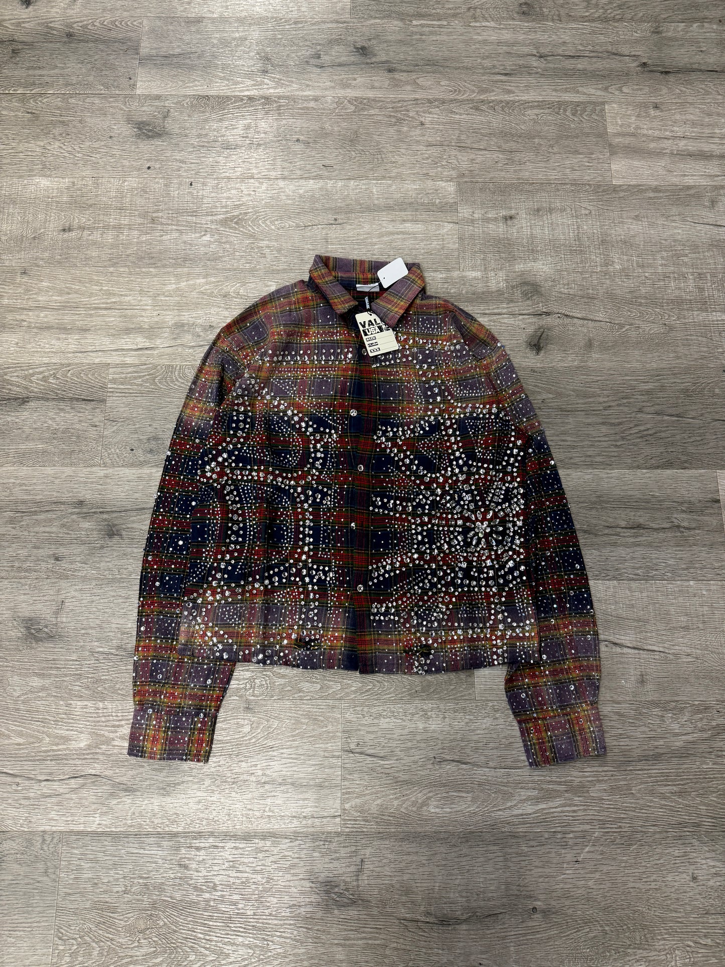 Vale Rhinestone Flannel Blue/Red/Purple