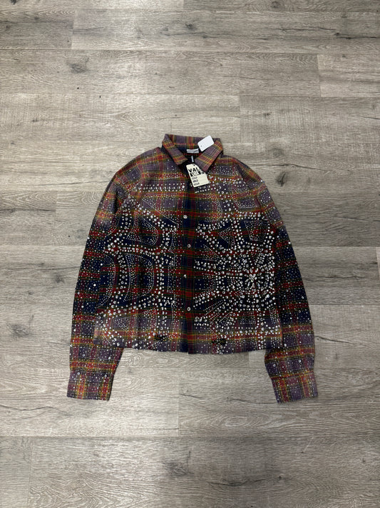 Vale Rhinestone Flannel Blue/Red/Purple