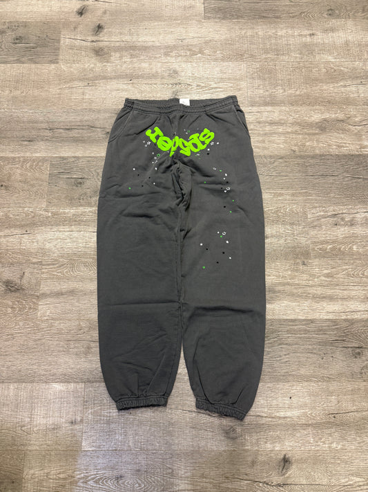 Sp5der Grey/Green Sweatpants