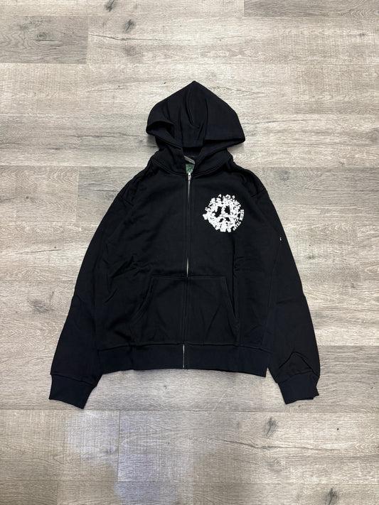 Denim Tears University Zip Hood Black