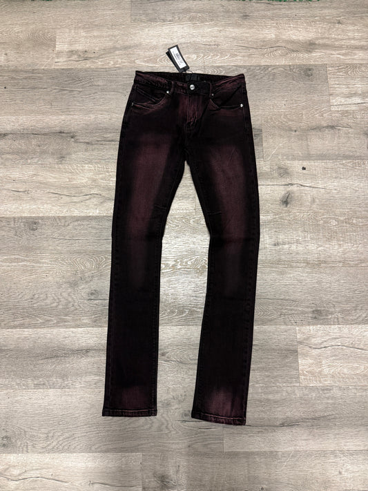 RTA Black Red Dye Jeans