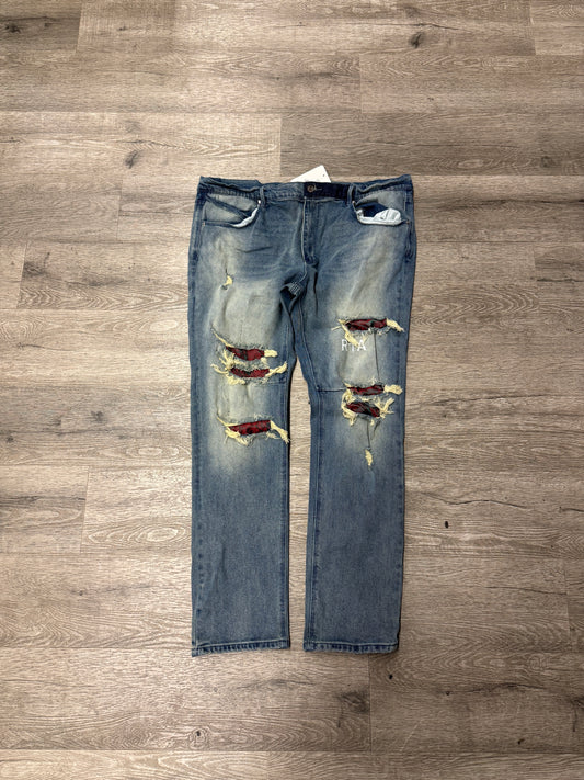 RTA Blue Jeans Red Patches