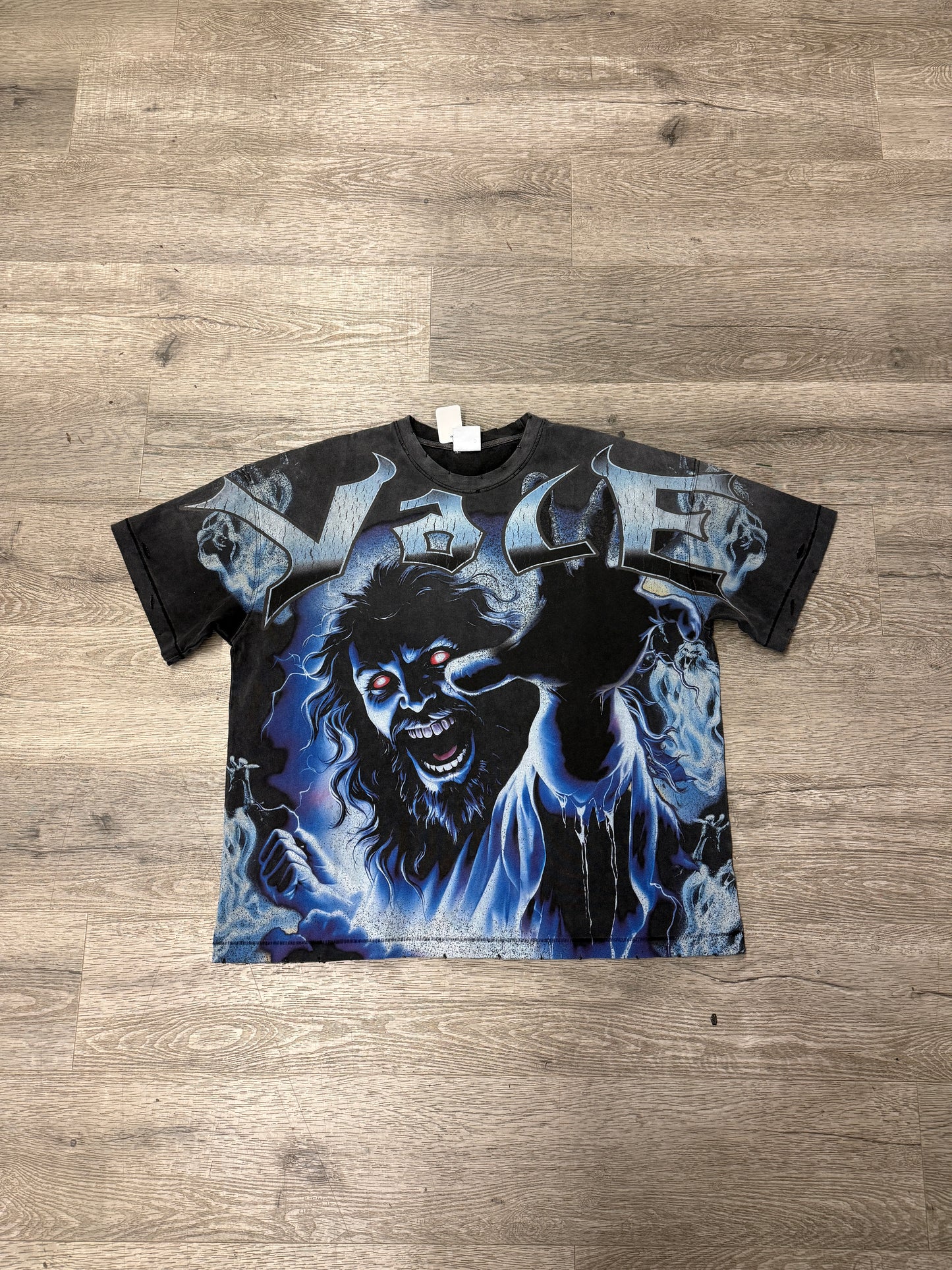 Vale Ghost Tee Grey/Blue Logo