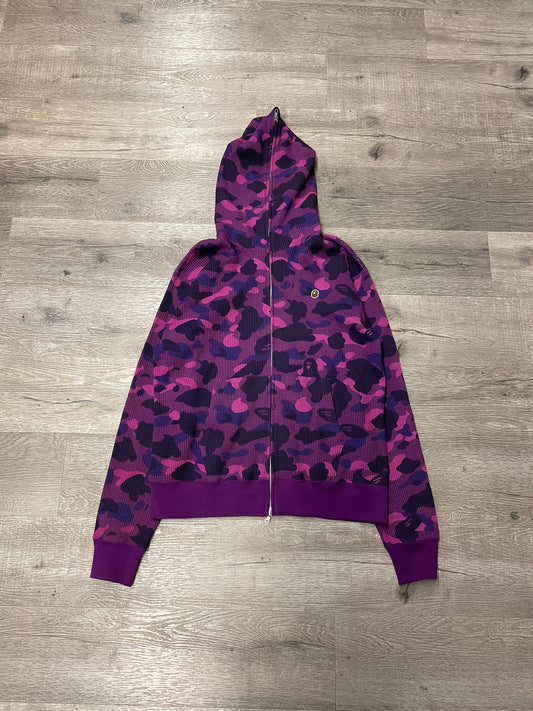 Bape Shark Hood Purple Camo Zip