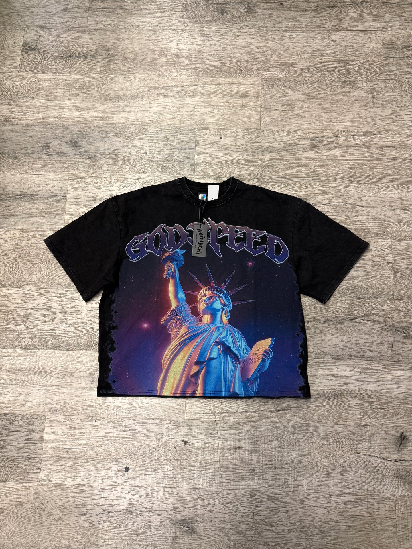 Godspeed Statue of Liberty Tee Black/Purple