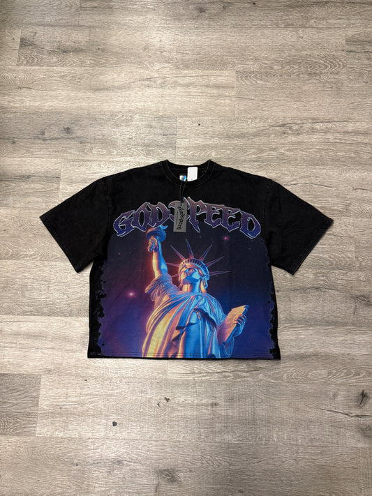 Godspeed Statue of Liberty Tee Black/Purple