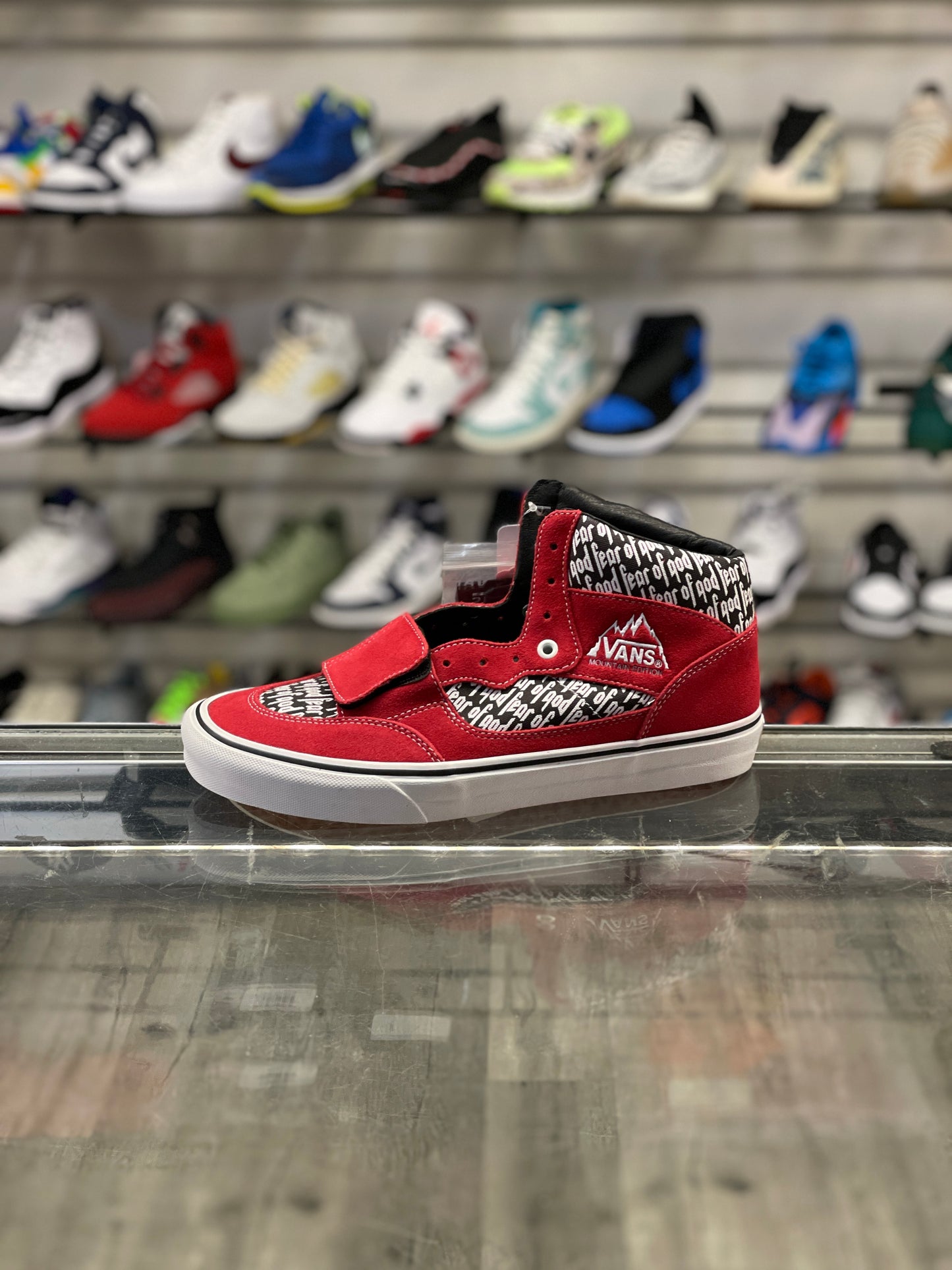 Fear of God Vans Red Mid