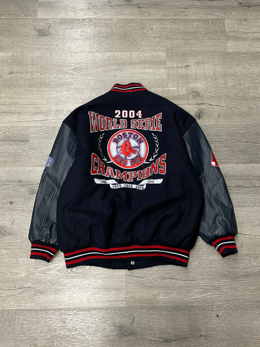 04' Red Sox Leather/Cloth Jacket