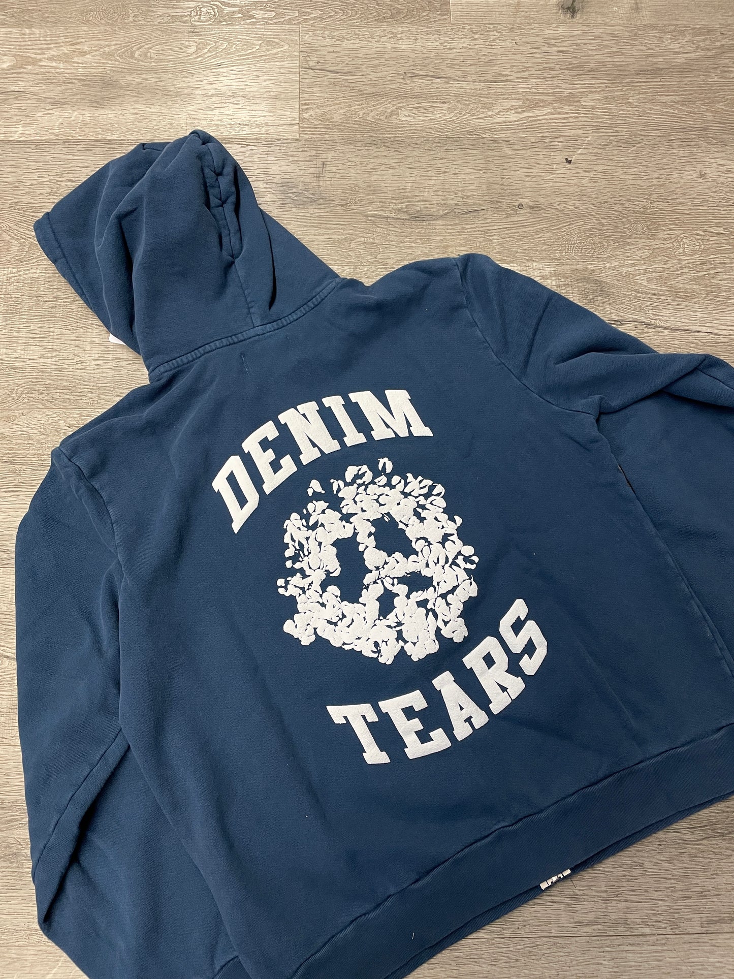 Denim Tears Logo Zip Hood Navy