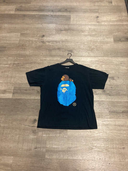 Bape Big Ape Glitter Logo Tee (Black)