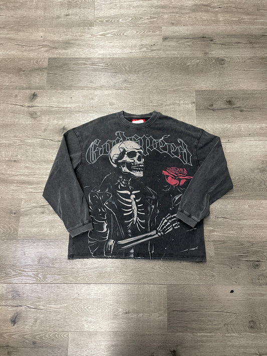 God Speed Skeleton Rose Longsleeve