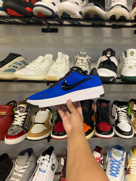 Rober Kraft Nike Air Force One Flyknit Low Patriots Blue