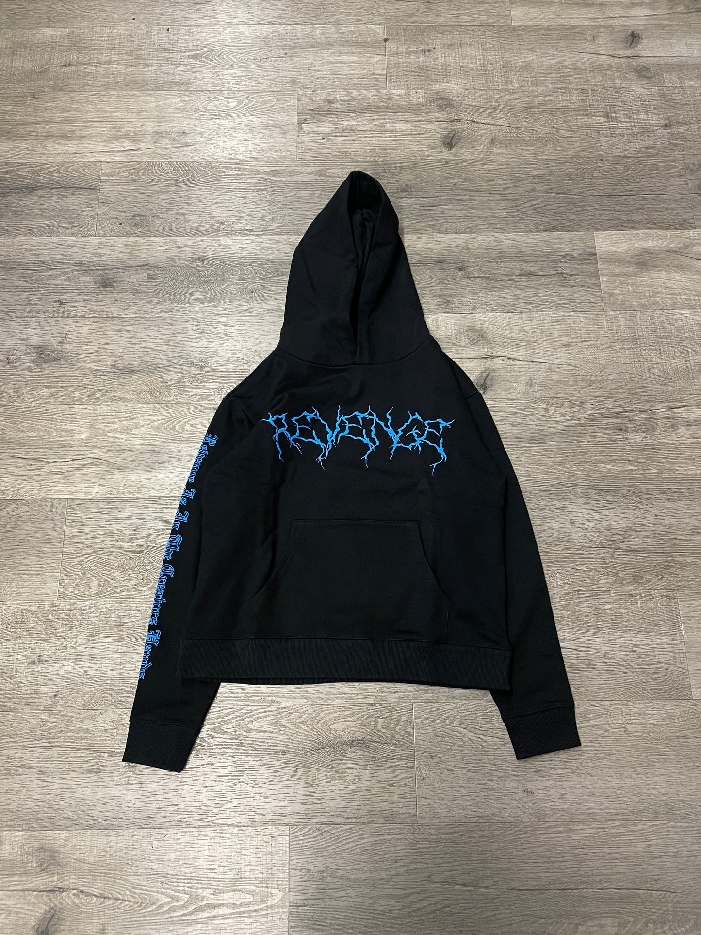 Revenge Blue Lightning Hood Black
