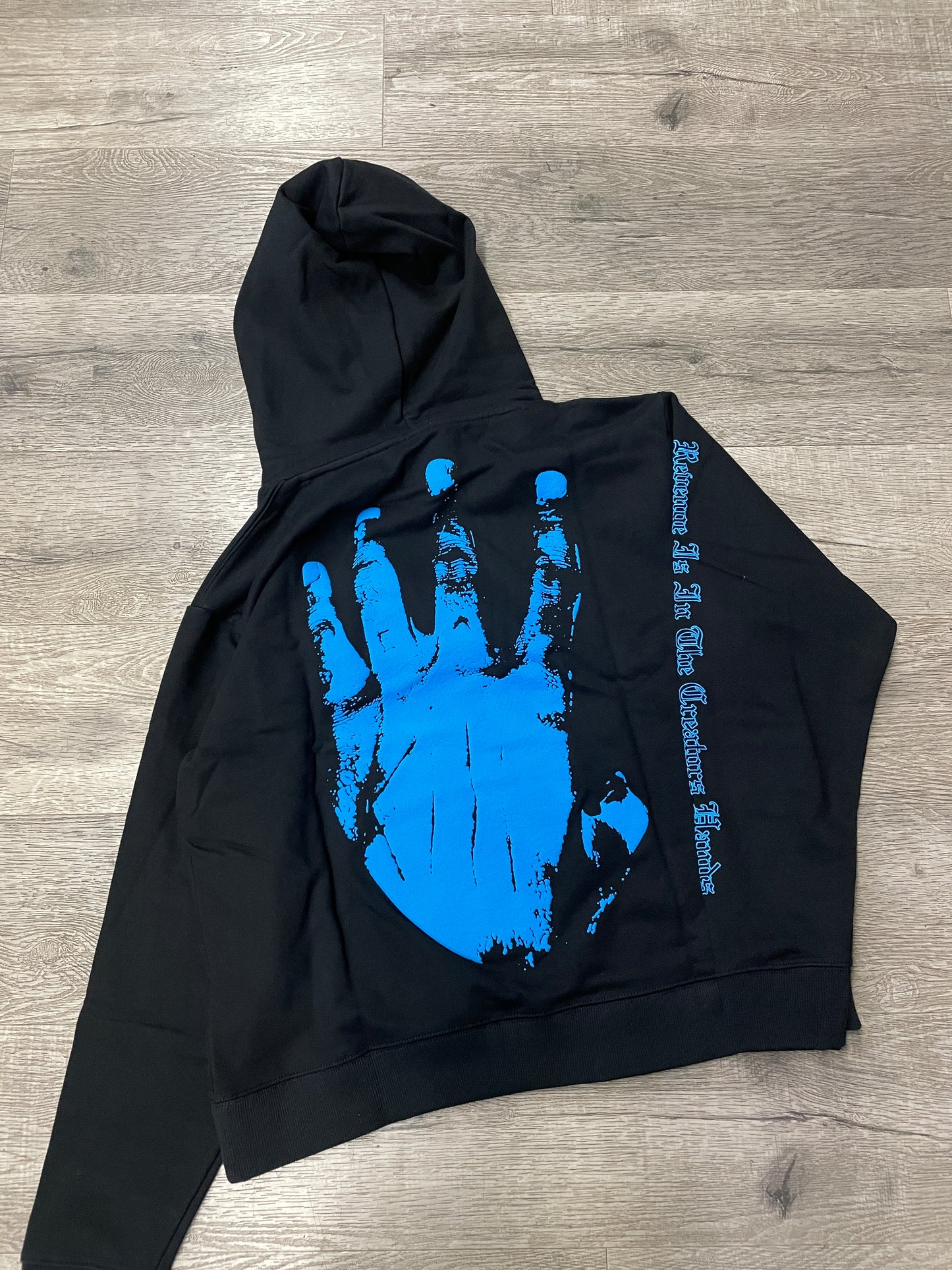 Revenge Blue Lightning Hood Black