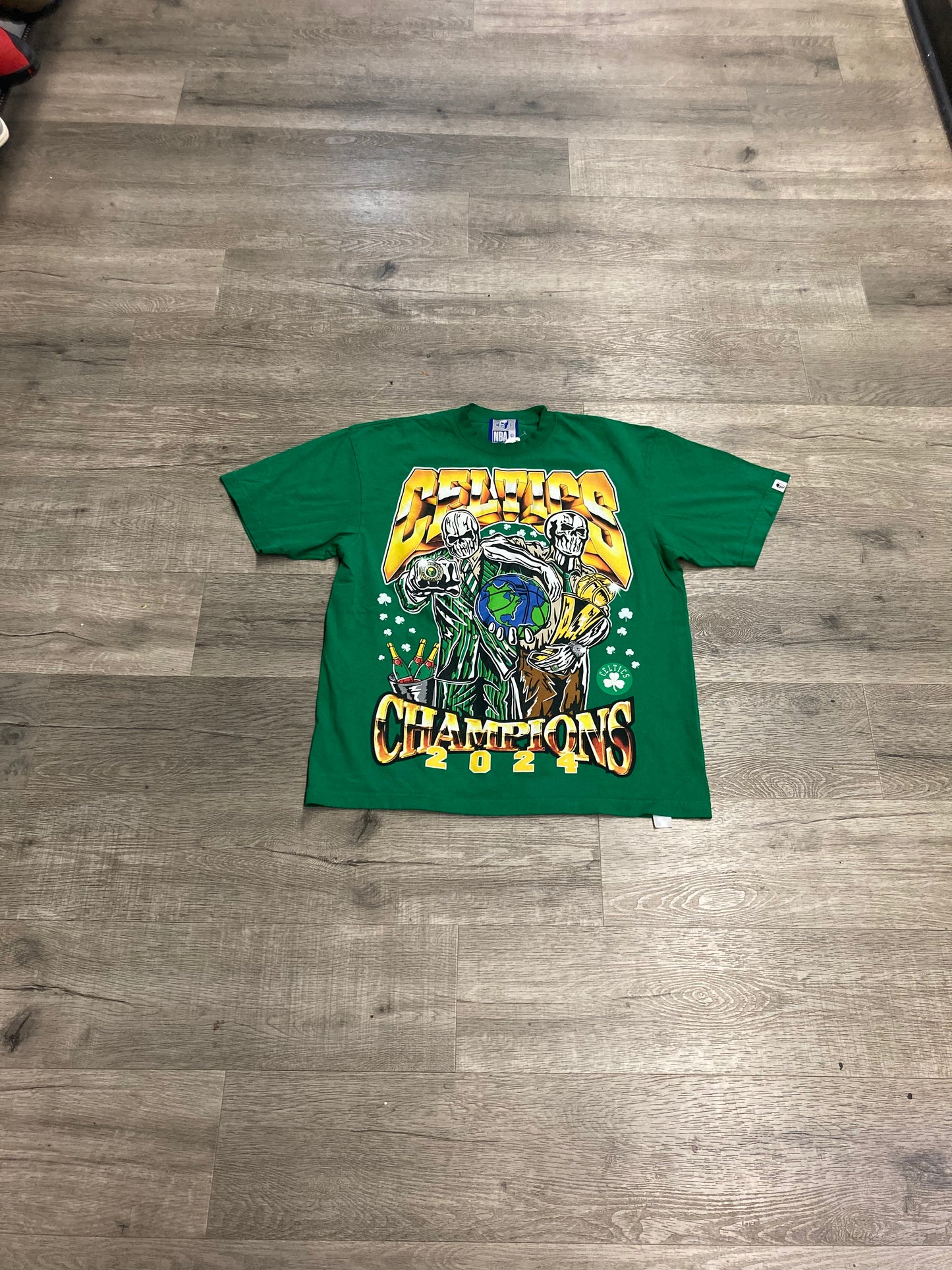 Warren Lotas Celtics Championship 2024 Green Tee