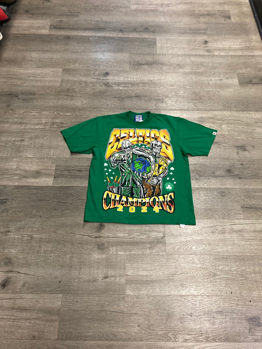 Warren Lotas Celtics Championship 2024 Green Tee