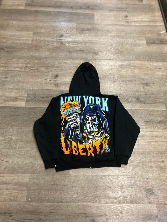 Warren Lotas WNBA Liberty Zip-Up Hood