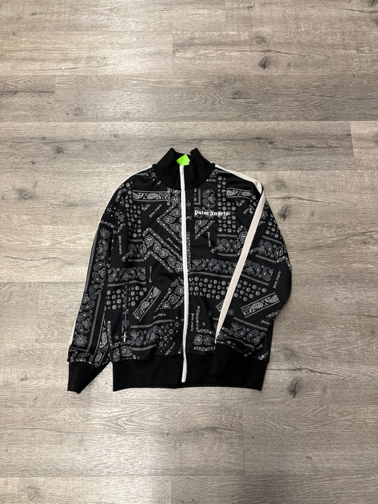 Palm Angels Black Bandana Zip Up