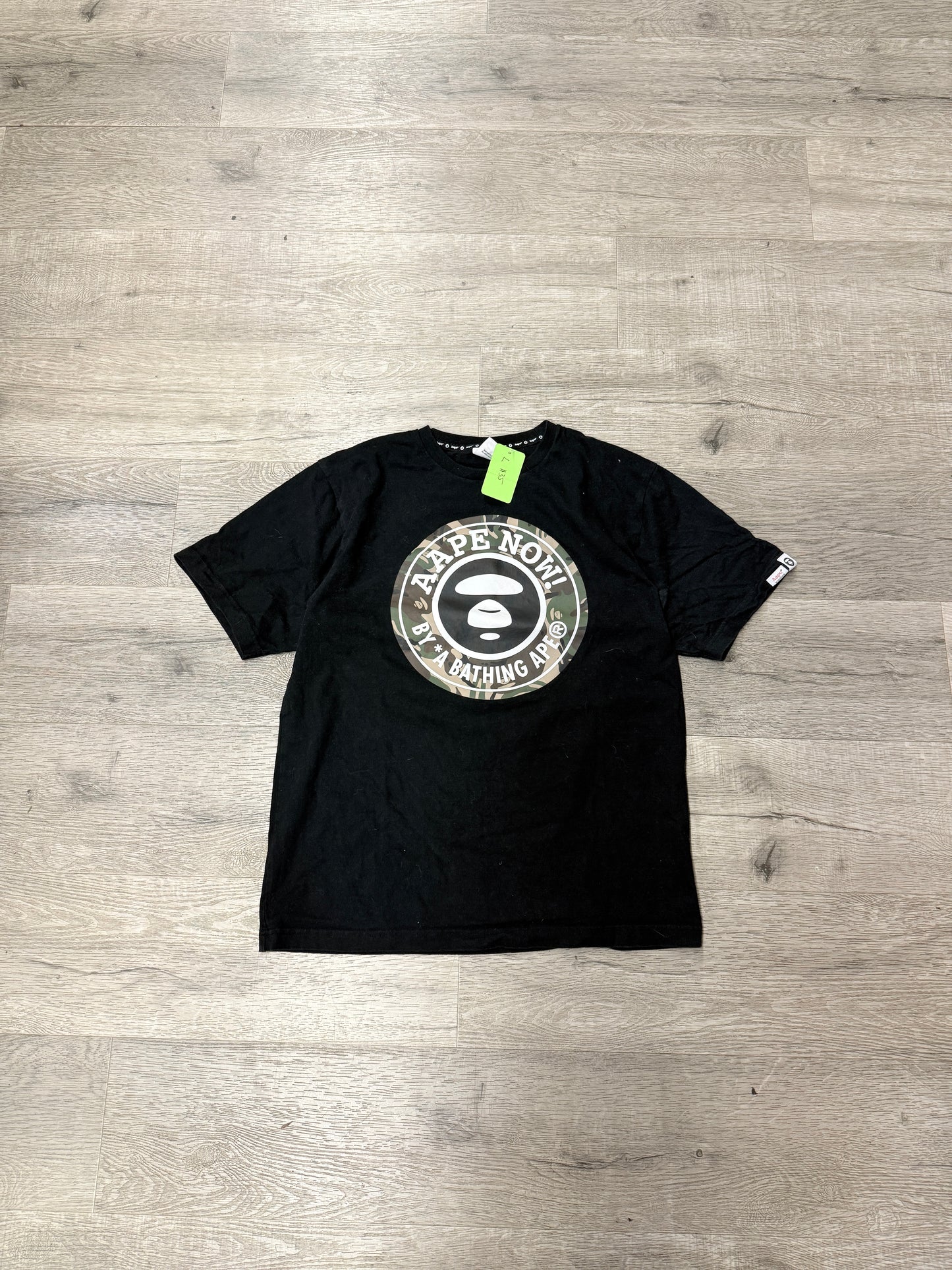 Bape Aape Camo Logo Tee Black