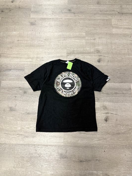 Bape Aape Camo Logo Tee Black