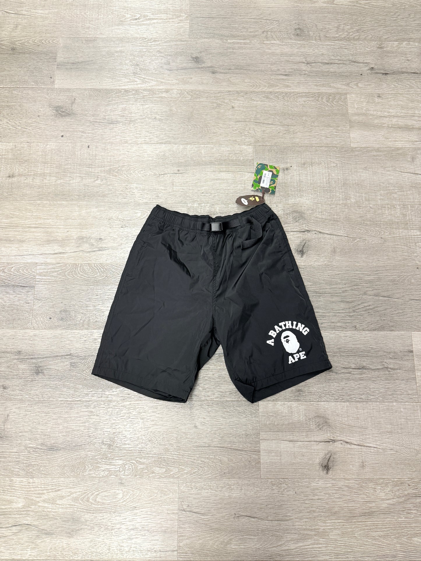 Bape Black College Beach Short