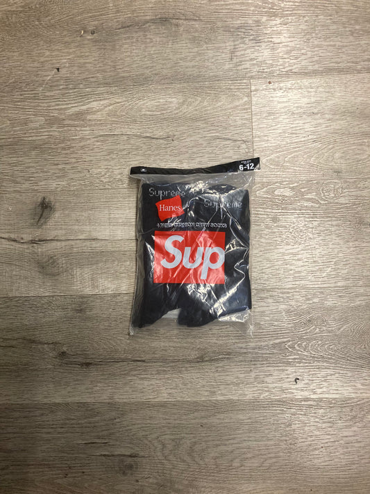 Supreme Sock 3-Pack Black