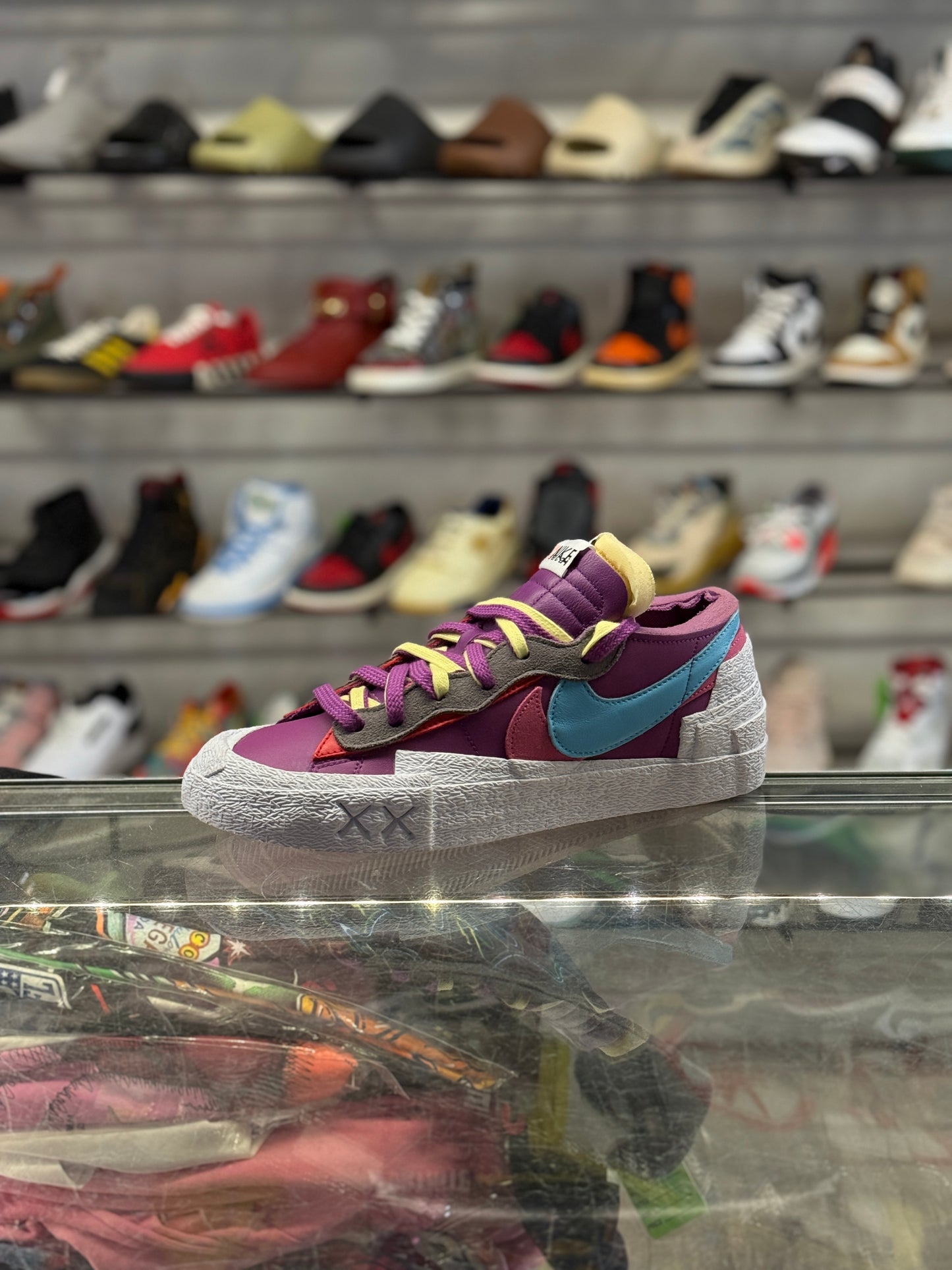 Kaws Sacai Blazer Low Purple