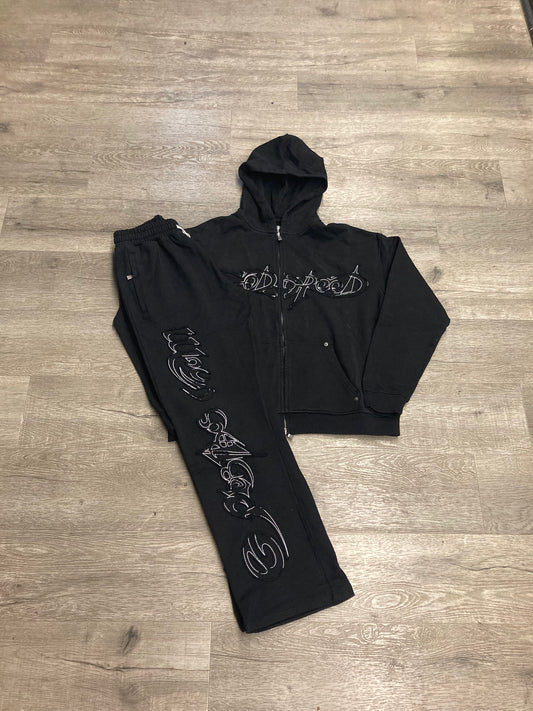 God Speed Sweat Suit Raw Black