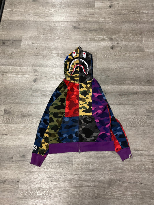 Bape Multi Camo Full Zip Shark Hood