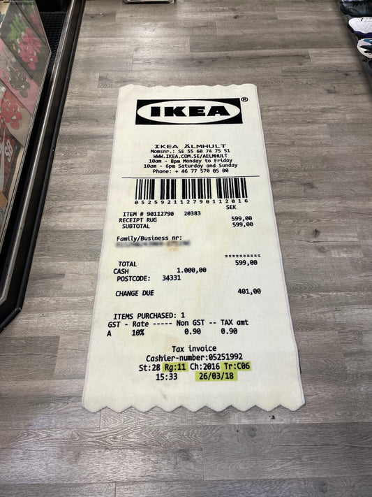 Ikea Receipt Rug