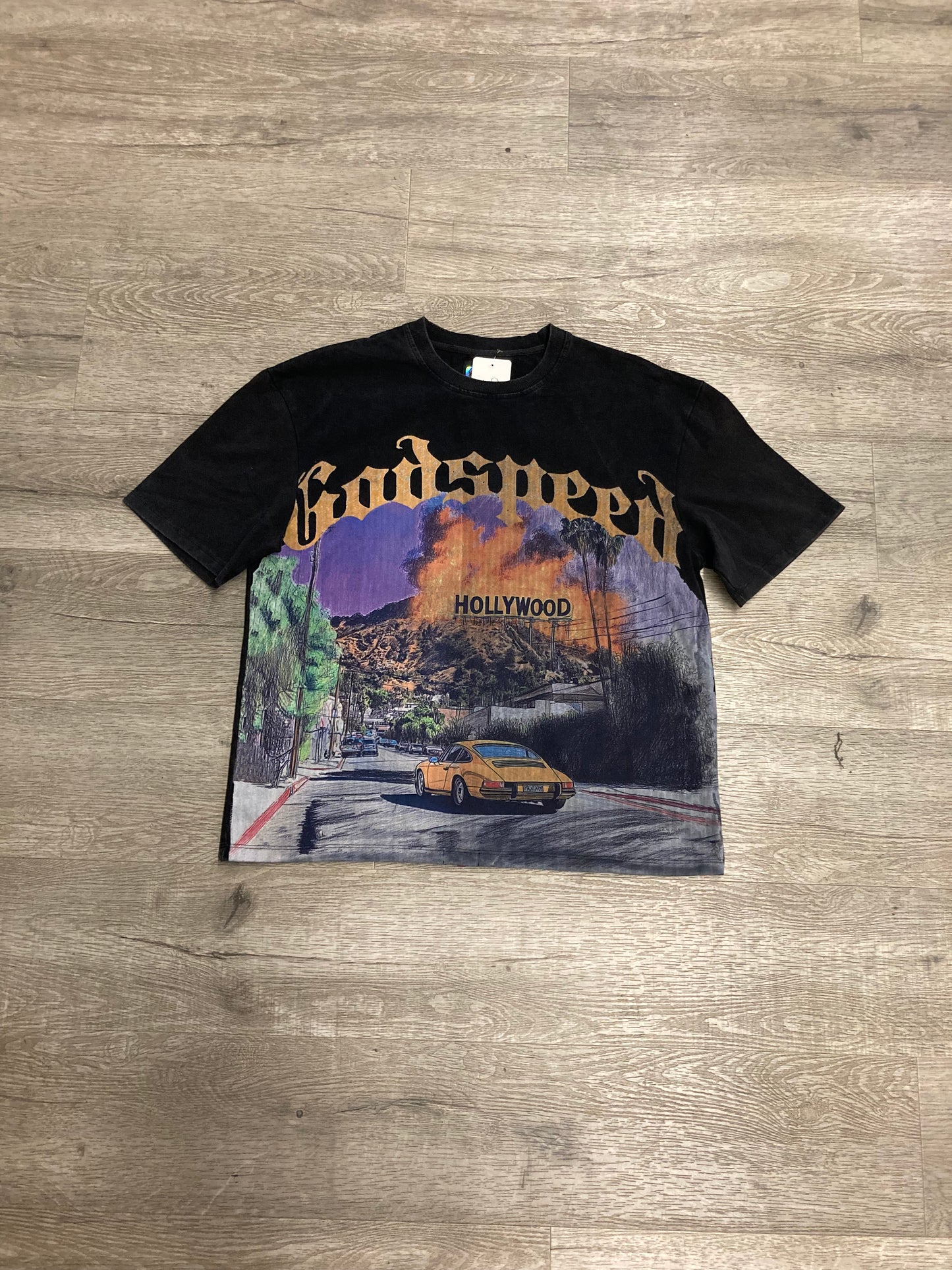Godspeed Hollywood Flames Tee Black
