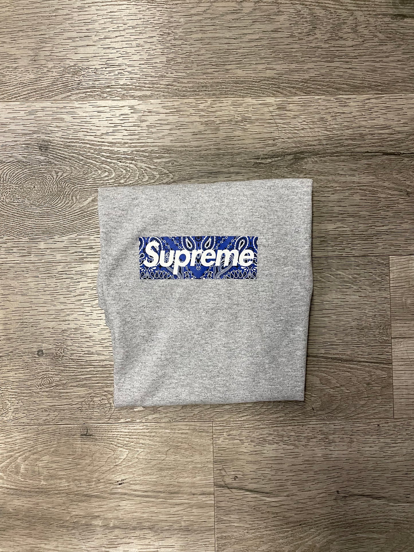 Supreme Bandana Box Logo Tee Blue/Grey