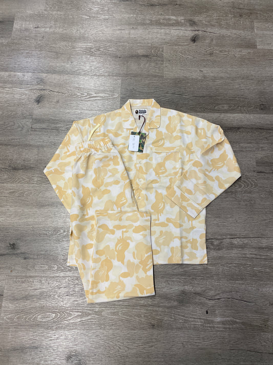 Bape Pajama Set Yellow Camo