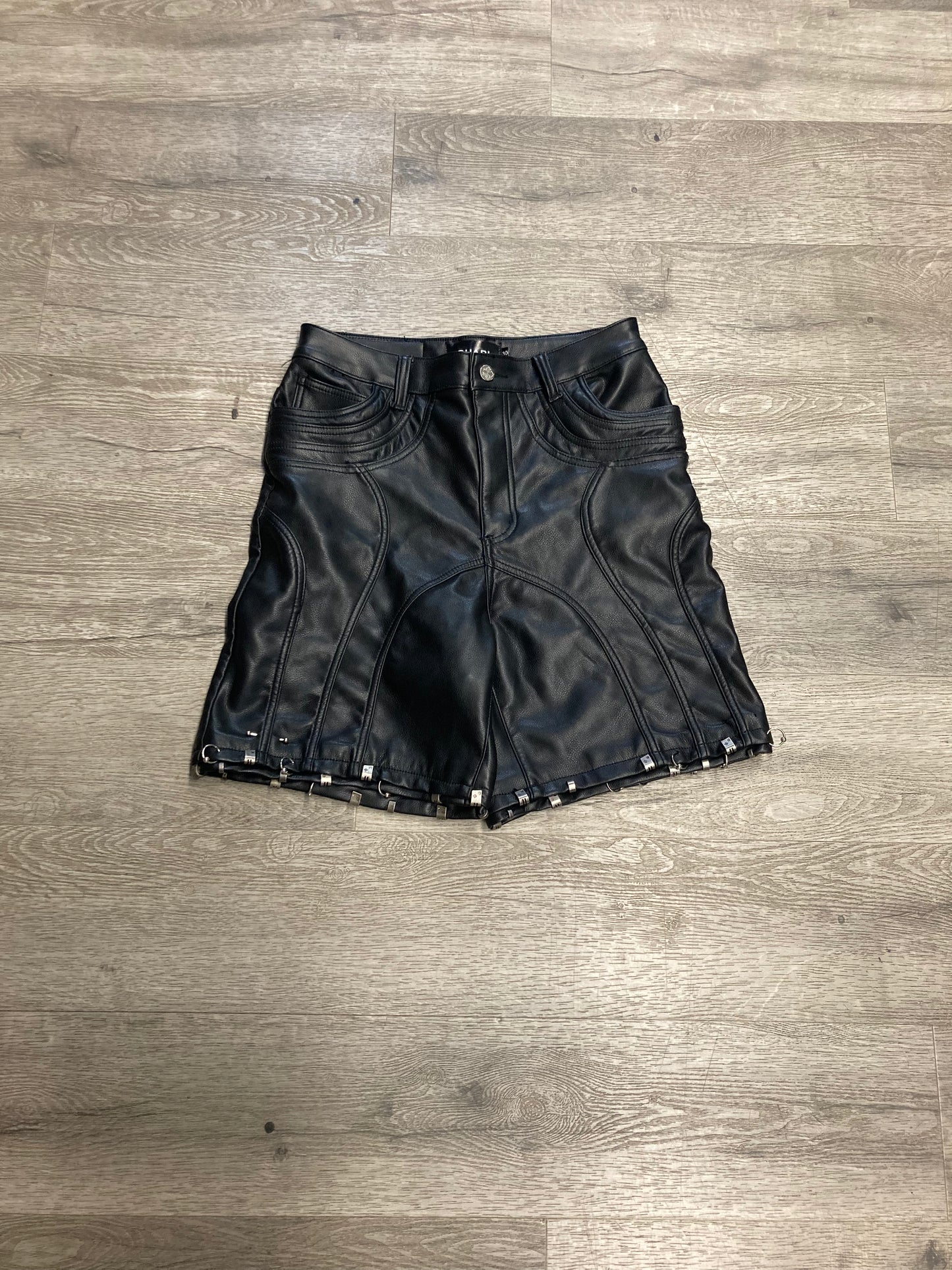 Guapi Leather Shorts Black