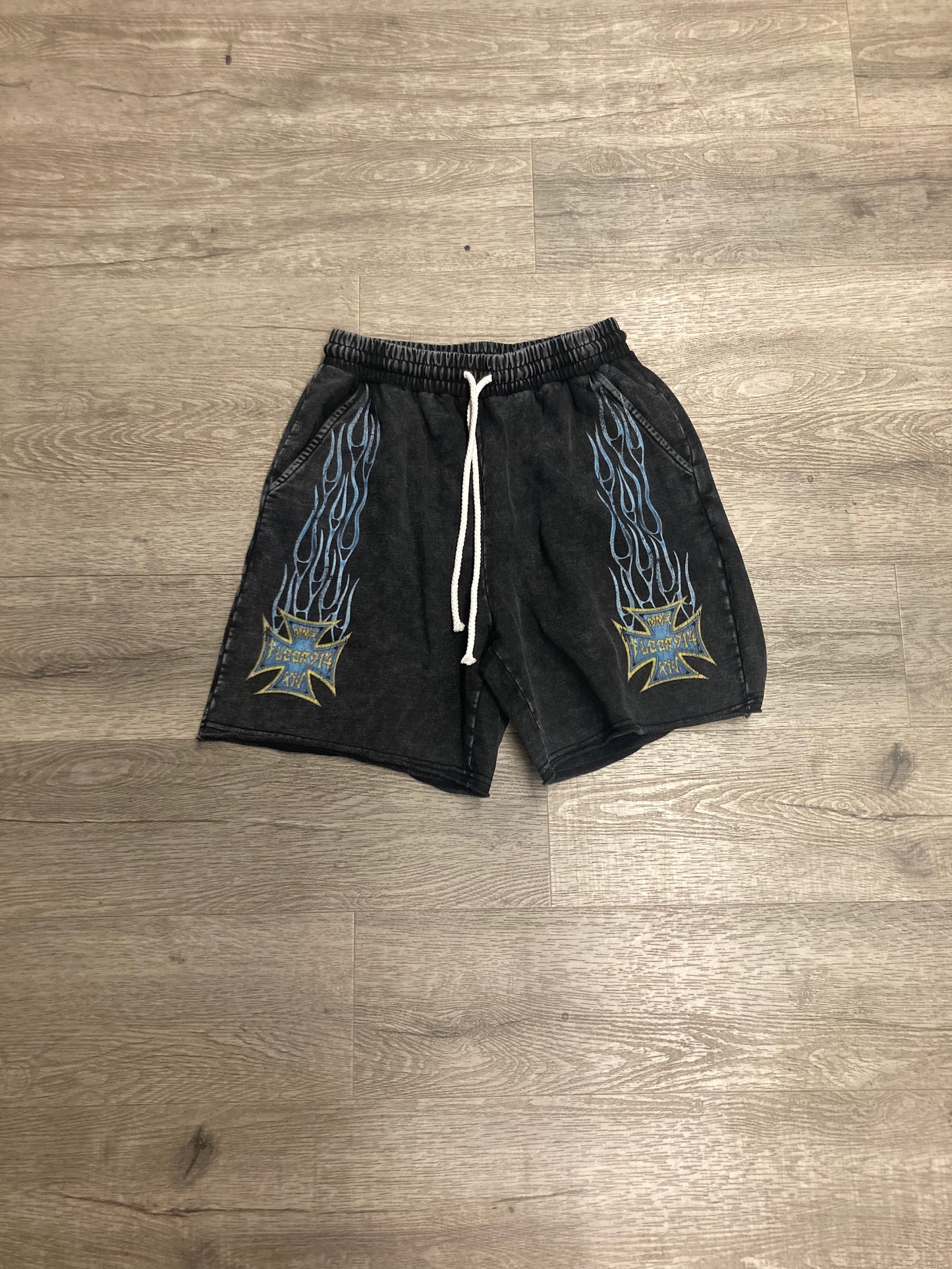 Floor 914 Flame Shorts Blue/Yellow