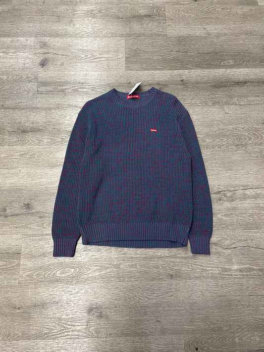 Supreme Melange Rib Knit Sweater Teal